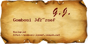 Gombosi József névjegykártya